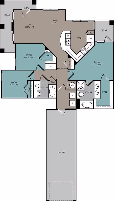 Unit 04107 04107 floor plan